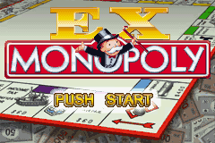 EX Monopoly title screen for GameBoy Advance